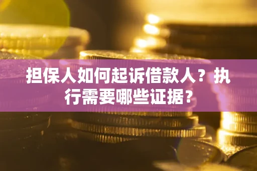 济南担保人如何起诉借款人？执行需要哪些证据？