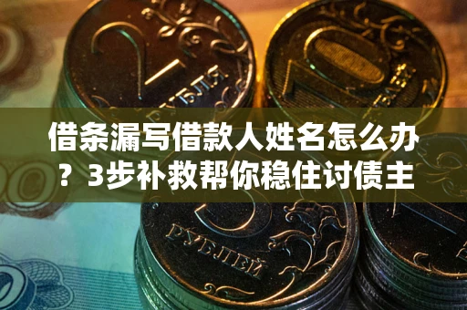 济南借条漏写借款人姓名怎么办？3步补救帮你稳住讨债主动权