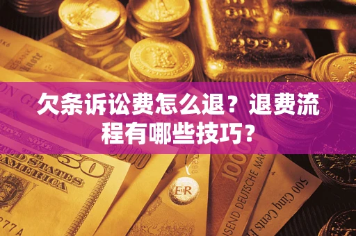 济南欠条诉讼费怎么退？退费流程有哪些技巧？