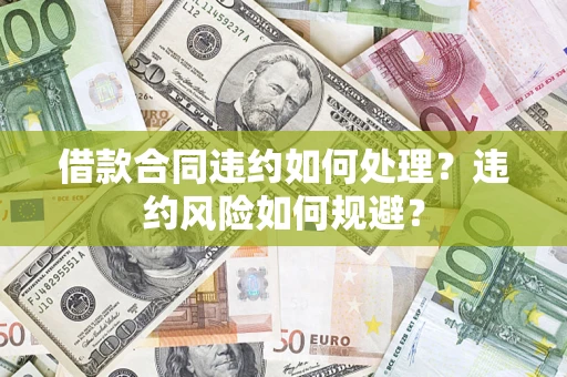 济南借款合同违约如何处理？违约风险如何规避？