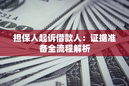 济南担保人起诉借款人：证据准备全流程解析